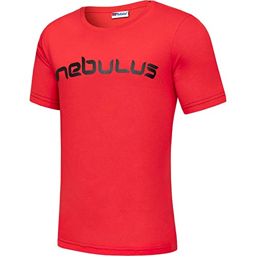 Nebulus Herren T-Shirt LEOS, Shirt, T-Shirt, Rundhals-Ausschnitt, rot-schwarz - L von Nebulus