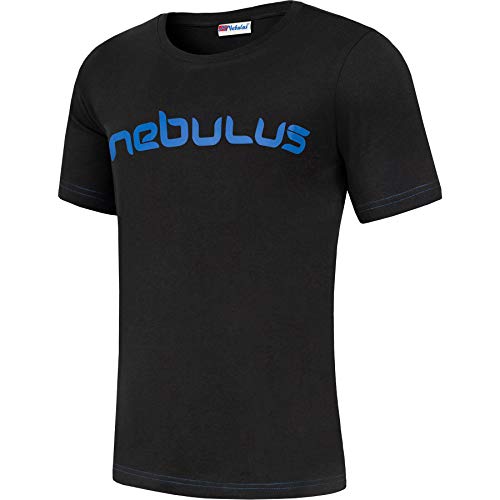 Nebulus Herren T-Shirt LEOS, Shirt, T-Shirt, Rundhals-Ausschnitt, schwarz-Kobalt - M von Nebulus