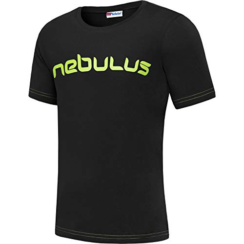 Nebulus Herren T-Shirt LEOS, Shirt, T-Shirt, Rundhals-Ausschnitt, schwarz-Lime - M von Nebulus