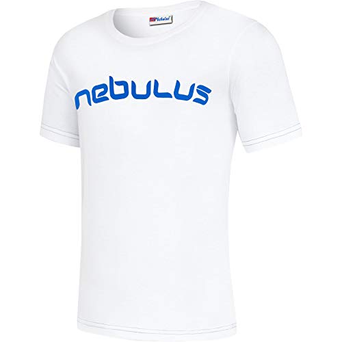 Nebulus Herren T-Shirt LEOS, Shirt, T-Shirt, Rundhals-Ausschnitt, weiß-Kobalt - XL von Nebulus