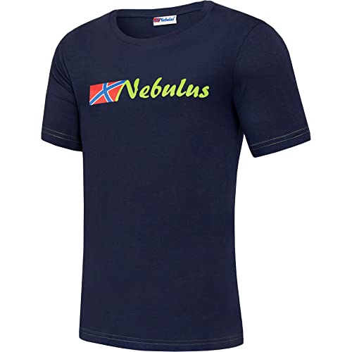 Nebulus Herren T-Shirt React, Shirt, T-Shirt, Rundhals-Ausschnitt, Navy-Lime - L von Nebulus