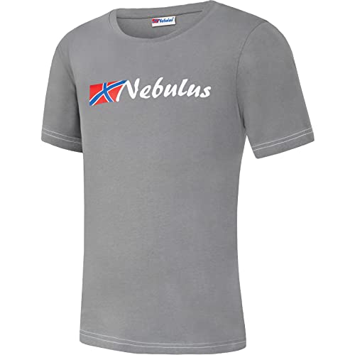 Nebulus Herren T-Shirt React, Shirt, T-Shirt, Rundhals-Ausschnitt, grau-weiß - L von Nebulus