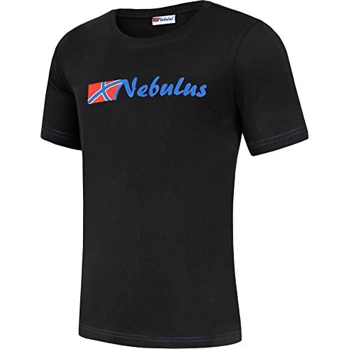 Nebulus Herren T-Shirt React, Shirt, T-Shirt, Rundhals-Ausschnitt, schwarz-Kobalt - XXL von Nebulus