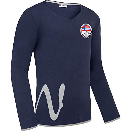 Nebulus Herren Longsleeve Veit, lässige Shirt, V-Ausschnitt, Navy - M von Nebulus