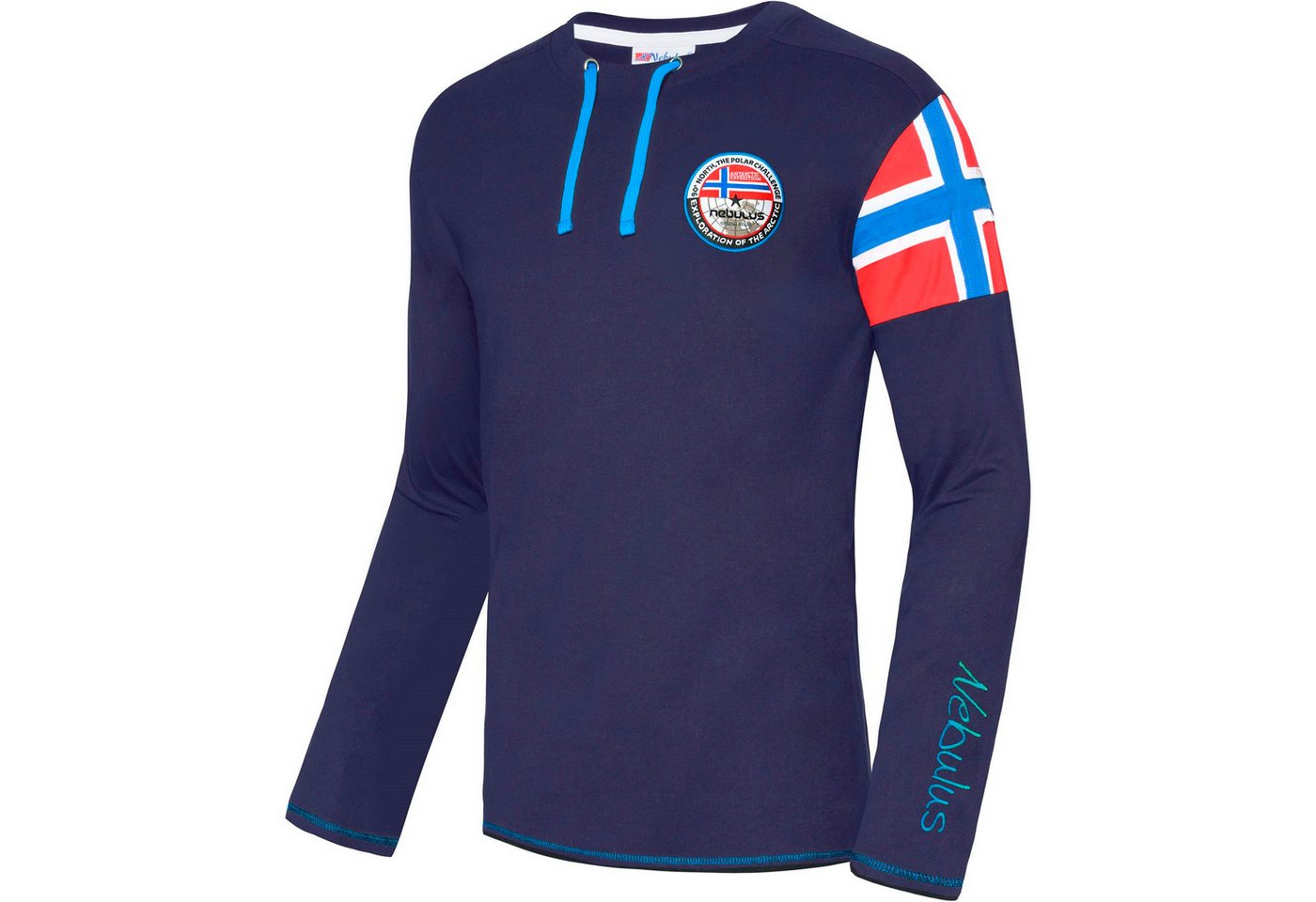 Nebulus Langarmshirt FRERK, P6672 - Herren, navy-kobalt, XL von Nebulus