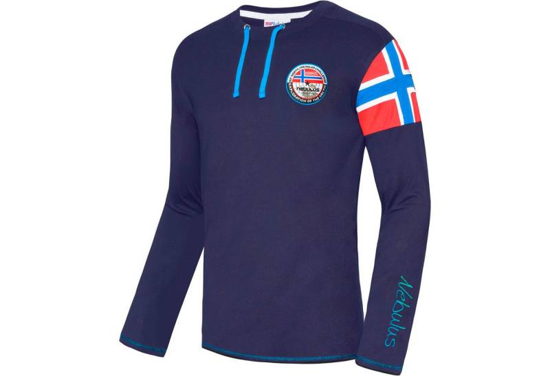 Nebulus Langarmshirt FRERK, P6672 - Herren, navy-kobalt, XL von Nebulus