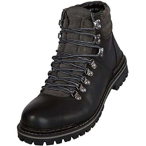 Nebulus Herren Winterstiefel HIKING, warme Stiefel mit Merinowolle, Lederstiefel, Wanderschuhe, schwarz - 46 von Nebulus