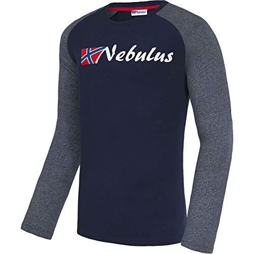 Nebulus Herren Longsleeve Cup, lässige Shirt, Rundhalsausschnitt, Navy - Navy me - XXL von Nebulus