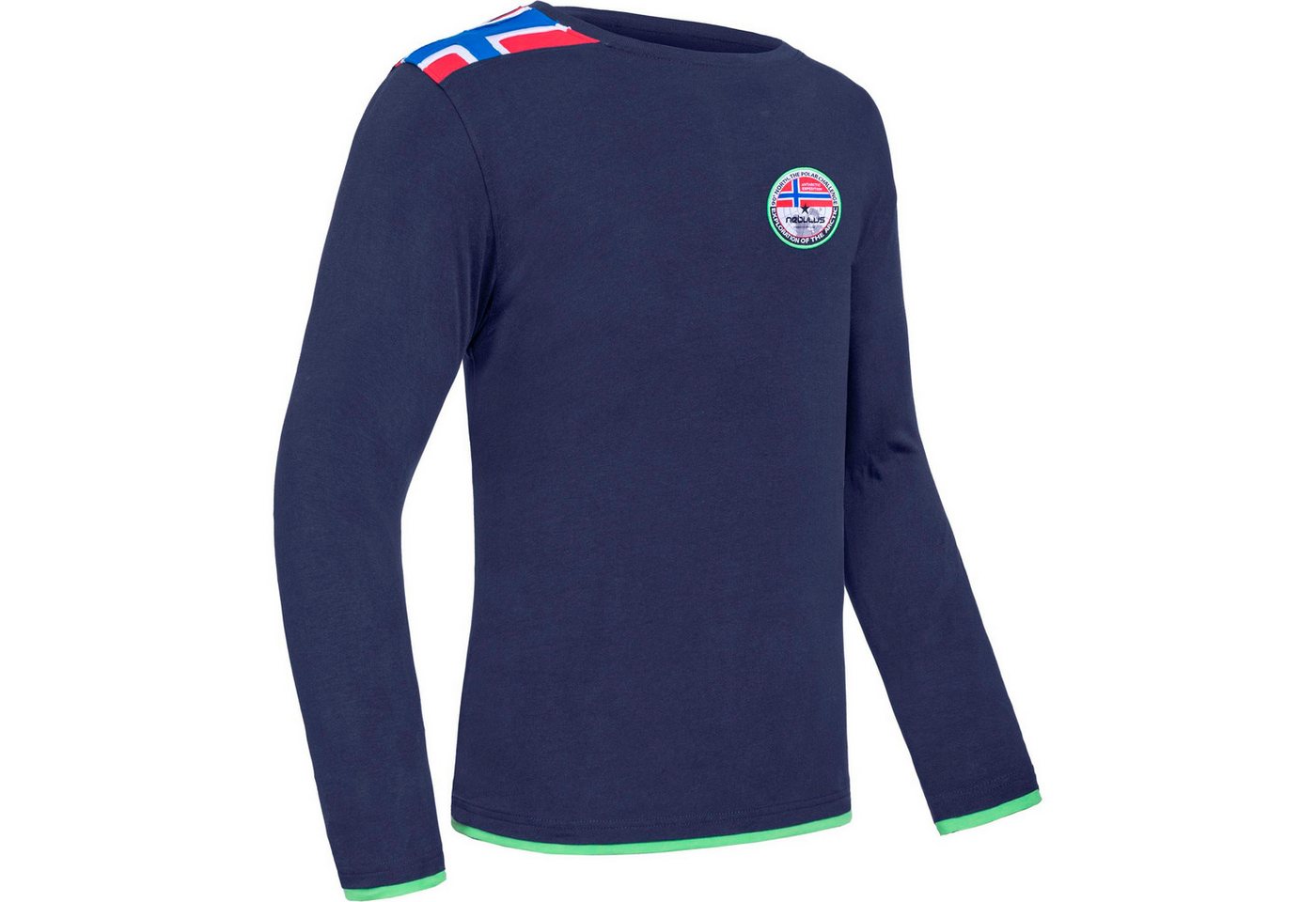 Nebulus Longsleeve FREEKY, P6682 - Herren, navy-lime, L von Nebulus