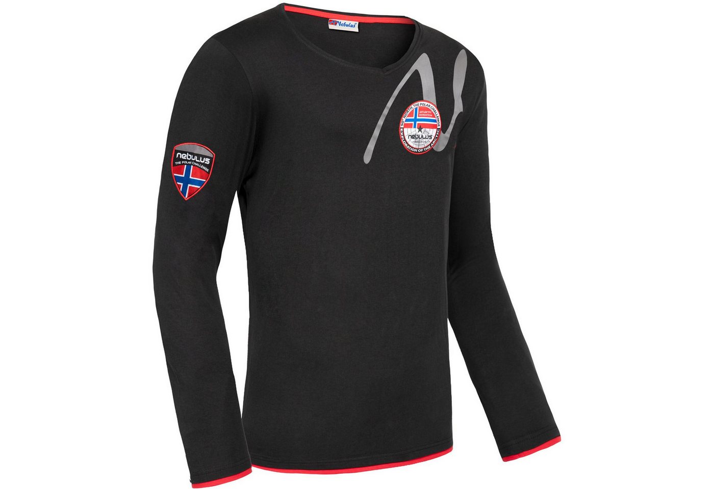 Nebulus Longsleeve HARU, P5378 - Herren, schwarz, S von Nebulus