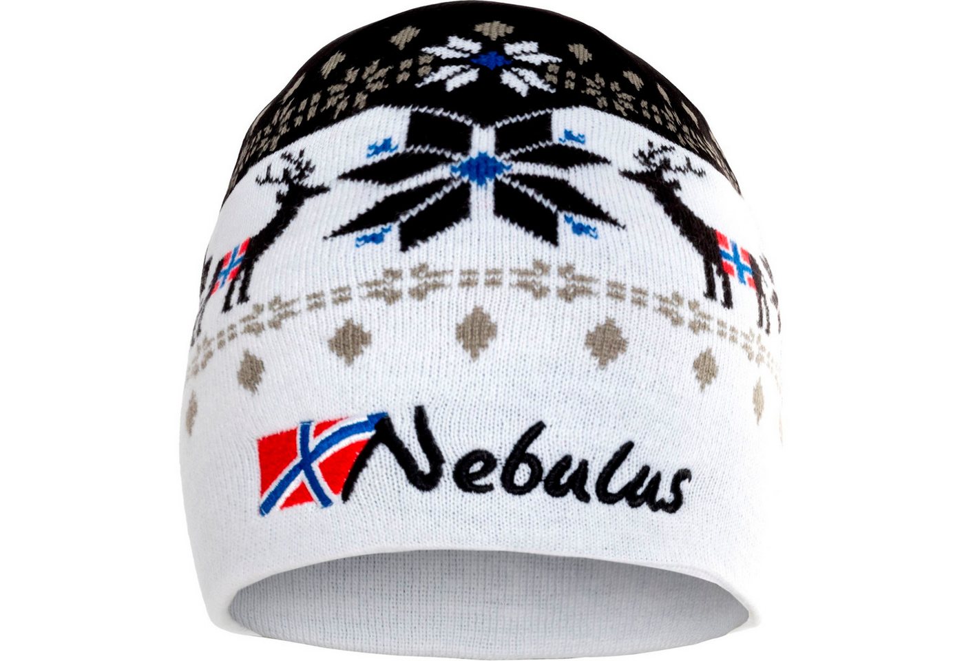 Nebulus Mütze & Schal INFINITY, P6120 - Unisex, weiß-schwarz, onesize von Nebulus