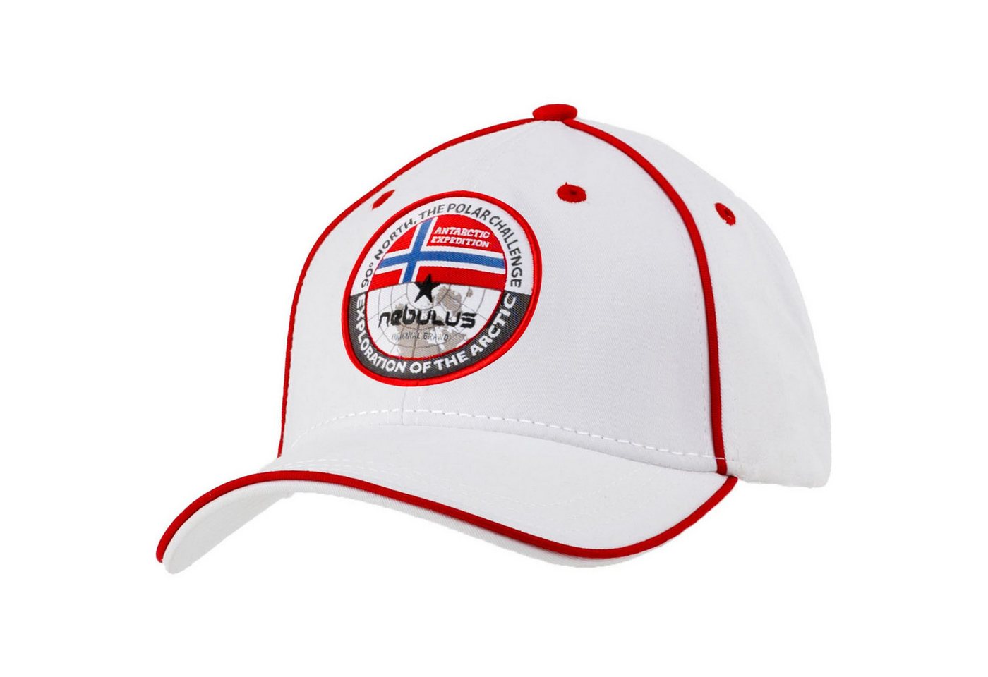 Nebulus Mütze & Schal SUNSHINE, P5935 - Unisex, weiß-rot, onesize von Nebulus