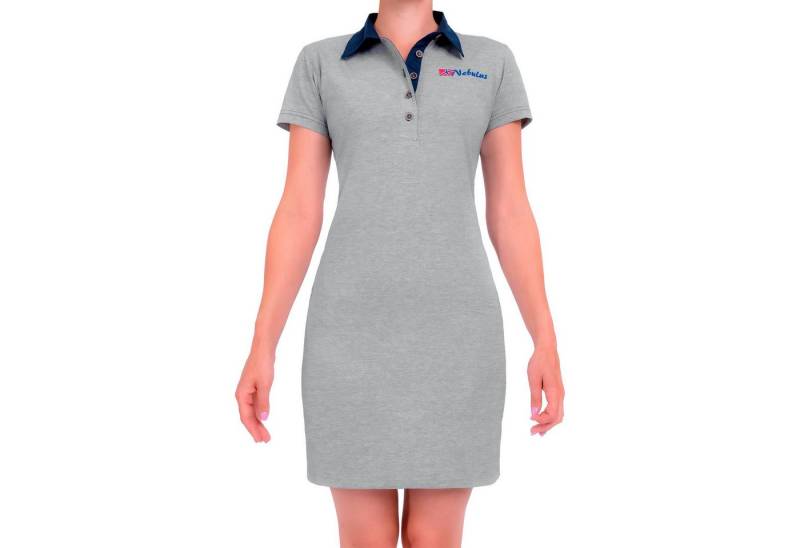 Nebulus Poloshirt ADELA, P5681 - Damen, grau-navy, XL/42 von Nebulus