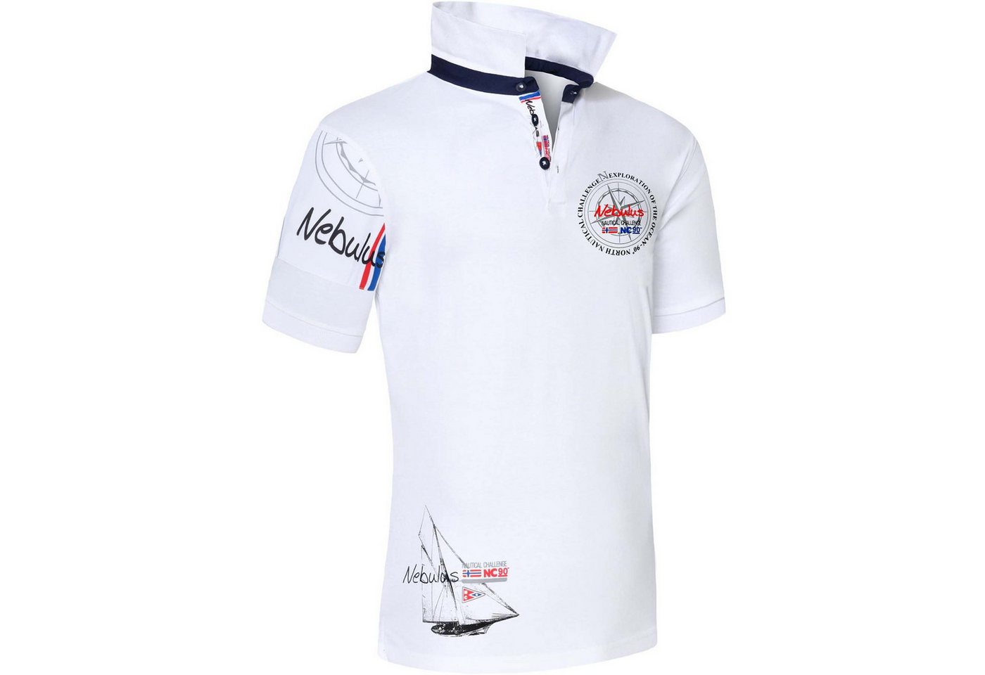 Nebulus Poloshirt DEEP BLUE, Q2352 - Herren, weiß, L von Nebulus