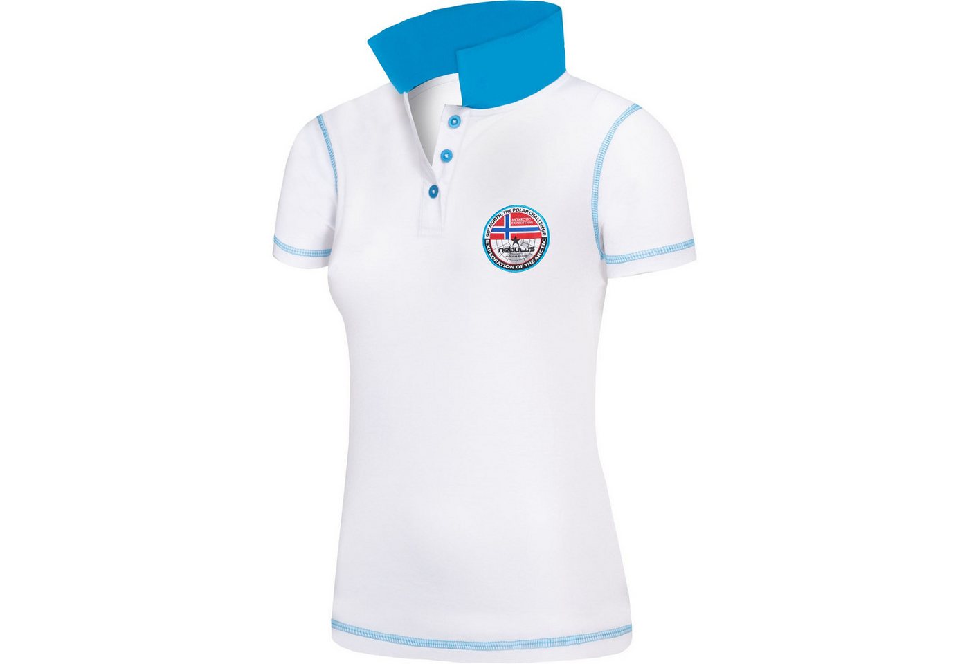 Nebulus Poloshirt ENTERTAIN, P5414 - Damen, weiß, L/40 von Nebulus