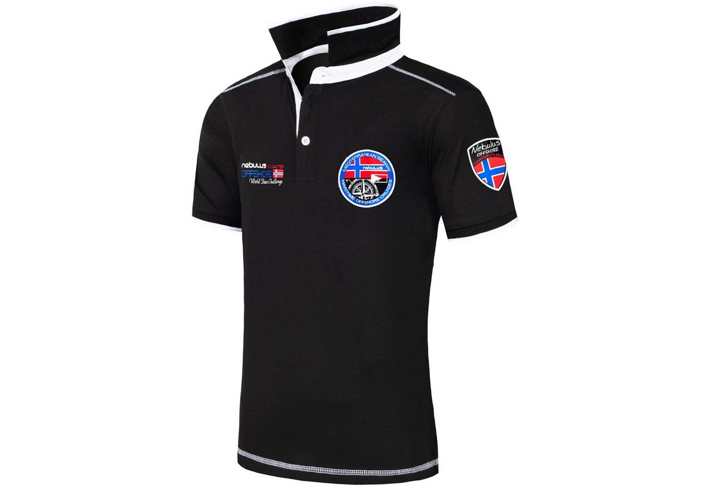 Nebulus Poloshirt FORWARD, P4043 - Herren, schwarz, XXL von Nebulus