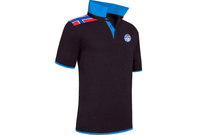 Nebulus Poloshirt NEBFLAG, P6881 - Herren, schwarz-kobalt, XXL von Nebulus