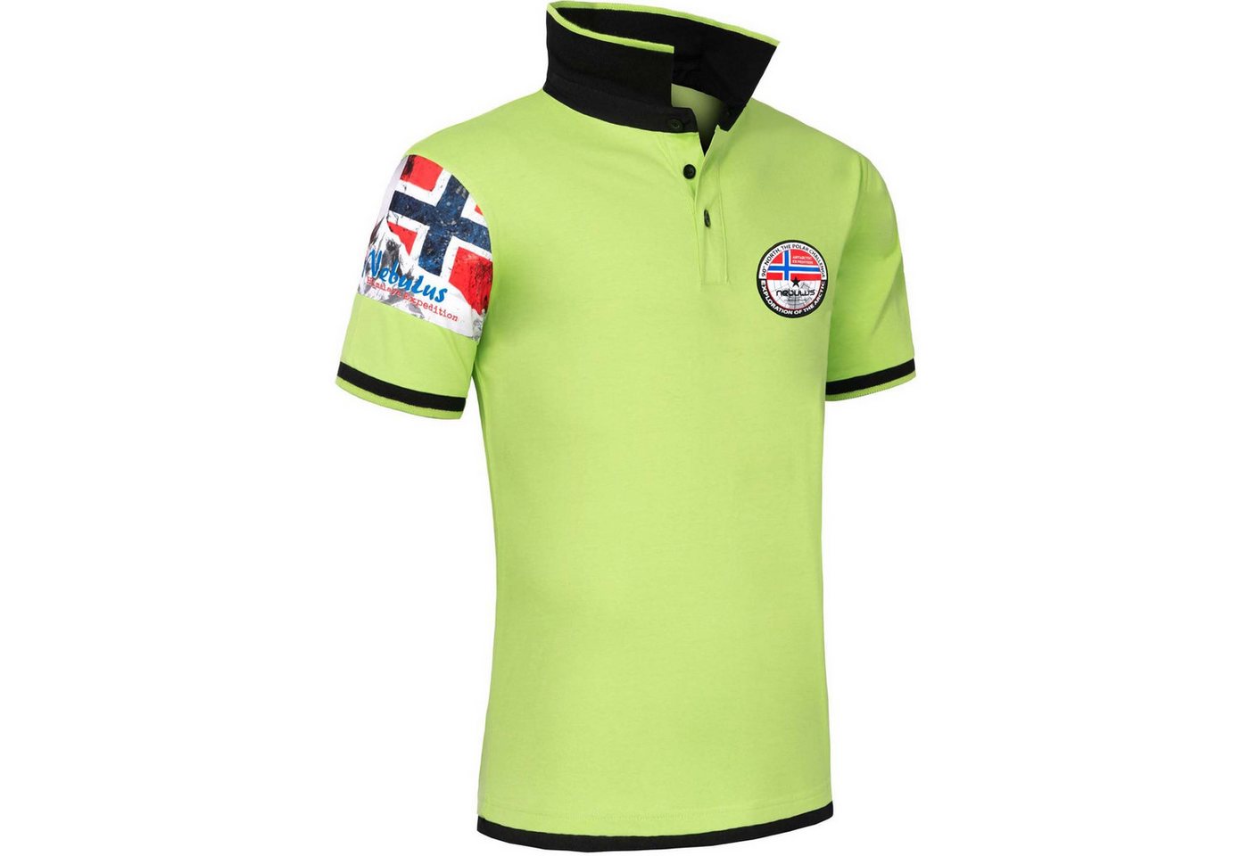 Nebulus Poloshirt PARAS, P4010 - Herren, lime-schwarz, L von Nebulus