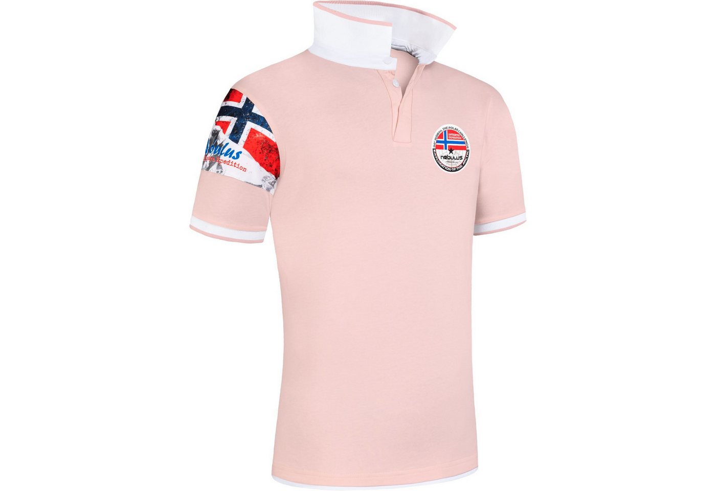 Nebulus Poloshirt PARAS, P5490 - Herren, rosa-weiß, S von Nebulus