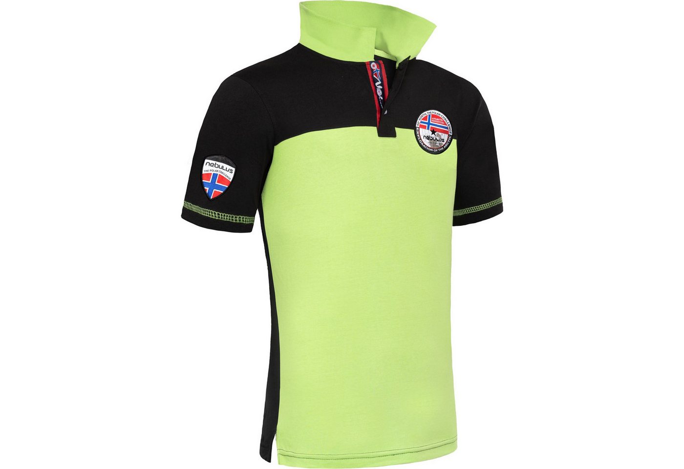 Nebulus Poloshirt PINA, P5304 - Herren, lime-schwarz, L von Nebulus