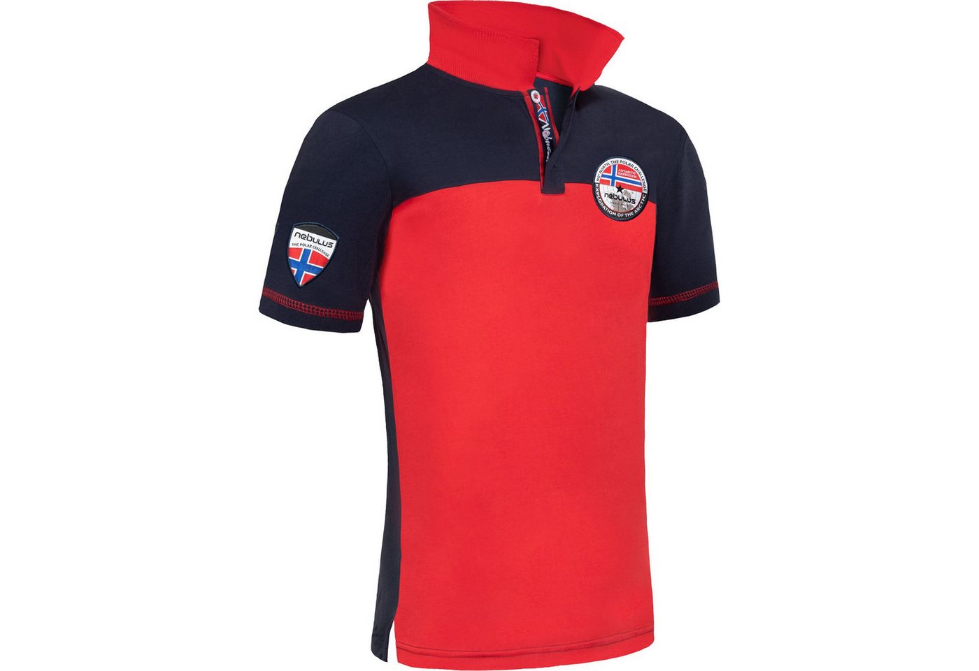 Nebulus Poloshirt PINA, P5305 - Herren, rot-navy, XL von Nebulus