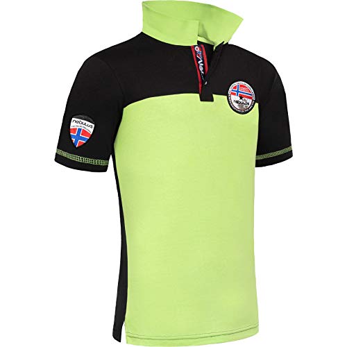 Nebulus Herren Poloshirt PINA, Shirt, Sweatshirt, Polo, Lime-schwarz - L von Nebulus