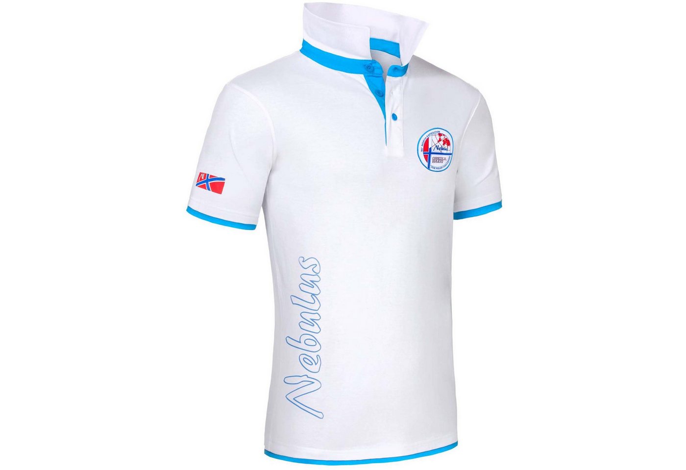 Nebulus Poloshirt SHIP, P4001 - Herren, weiß-malibu, L von Nebulus