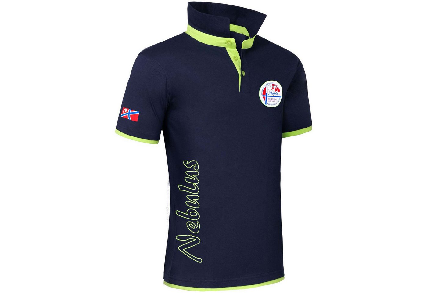Nebulus Poloshirt SHIP, P4002 - Herren, navy-lime, XL von Nebulus