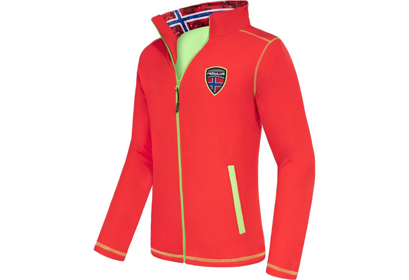 Nebulus Softshelljacke MARQUES, P5551 - Herren, rot-lime, S von Nebulus