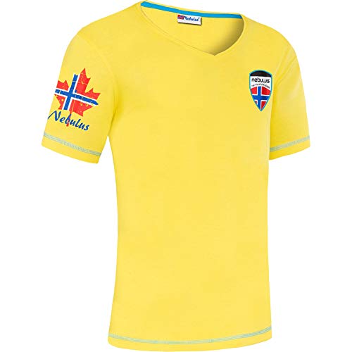 Nebulus Herren T-Shirt Joris, Shirt, T-Shirt, V-Ausschnitt, gelb - L von Nebulus