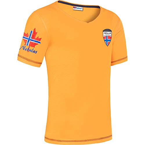 Nebulus Herren T-Shirt Joris, Shirt, T-Shirt, V-Ausschnitt, orange - L von Nebulus