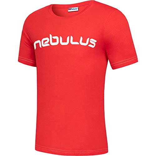 Nebulus Herren T-Shirt LEOS, Shirt, T-Shirt, Rundhals-Ausschnitt, rot-grau - XXL von Nebulus