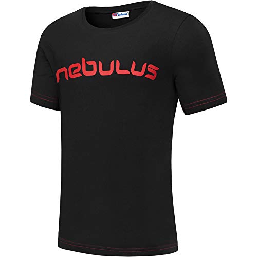 Nebulus Herren T-Shirt LEOS, Shirt, T-Shirt, Rundhals-Ausschnitt, schwarz-rot - M von Nebulus