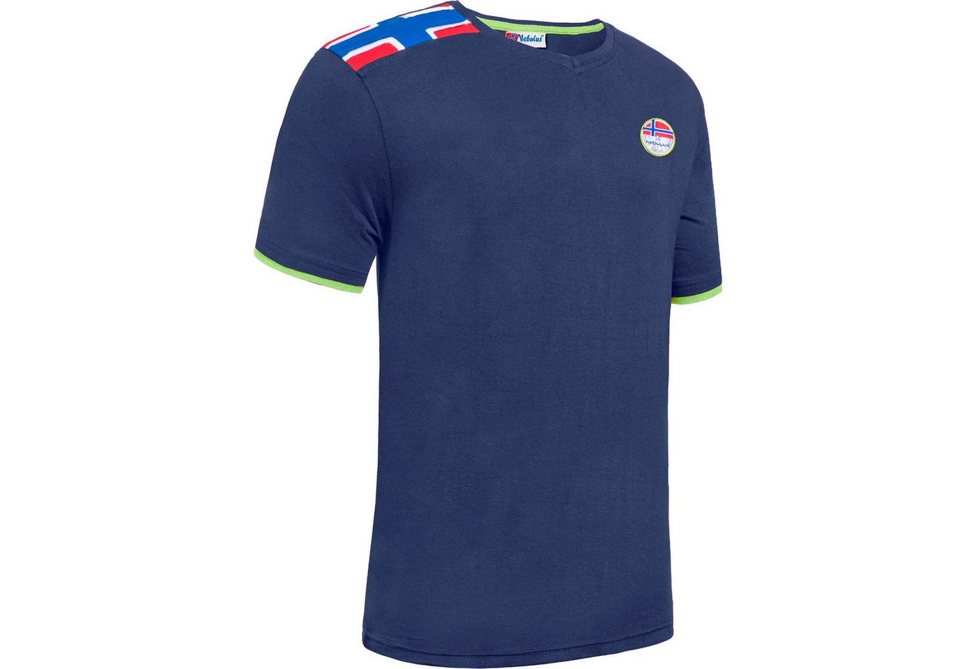 Nebulus T-Shirt NORRY, P6864 - Herren, navy-lime, XL von Nebulus