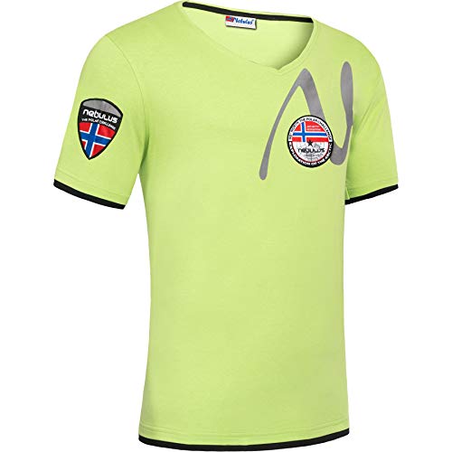 Nebulus Herren T-Shirt Rune, Shirt, T-Shirt, V-Ausschnitte, Lime - XXL von Nebulus