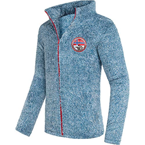 Nebulus Herren Teddyfelljacke FALKO, warme Jacke, gefütterte Jacke, Blue net - L von Nebulus