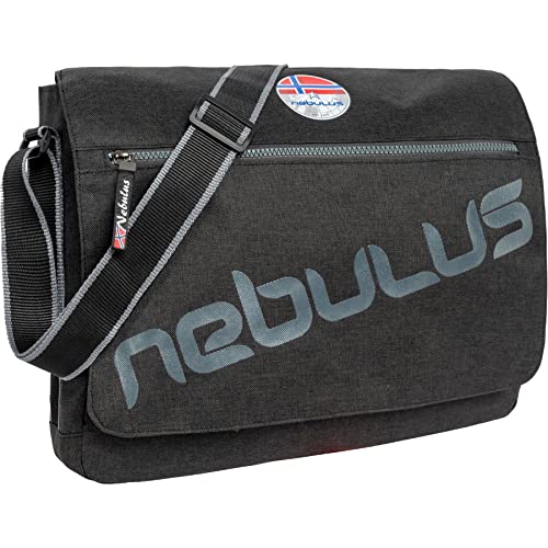 Nebulus Unisex Messenger Bag MARYLAND, Umhängetasche, Schultertasche, schwarz-grau - onesize von Nebulus