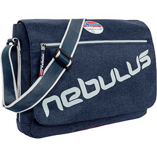 Nebulus Unisex Messenger Bag MARYLAND, Umhängetasche, Schultertasche, navy-hellgrau - onesize von Nebulus