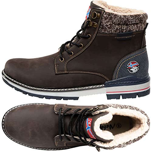 Nebulus Herren Winterstiefel ROVER, warme und praktische Stiefel, Übergangsschuhe, dunkelbraun - 46 von Nebulus