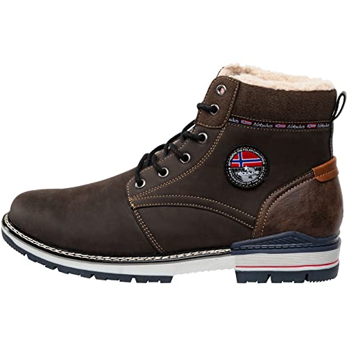 Nebulus Herren Winterstiefel WAYNE, warme und praktische Stiefel, Übergangsschuhe, dunkelbraun - 44 von Nebulus
