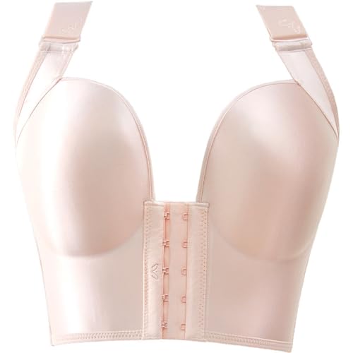 Necalisi BH Damen BH mit Verschluss vorne Rosa Sport BH Damen Starker Halt Bustier Ohne Bügel Push Up Fitness Yoga Laufen Joggen Push up BH Set 75E von Necalisi