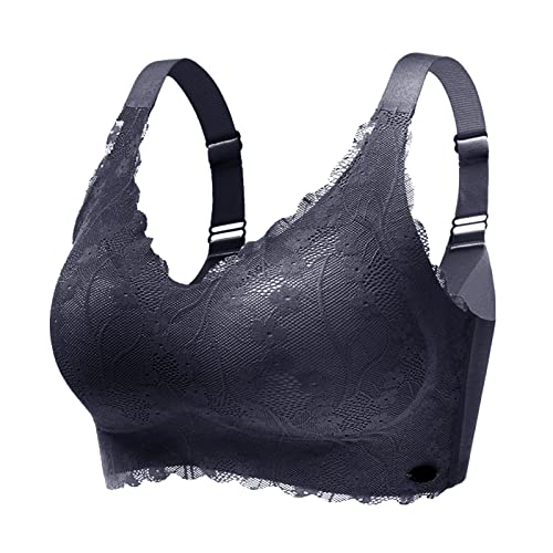 Necalisi BH Damen ohne bügel Blau Damen Sport BH Frauen Bustier für Fitness Training Joggen Yoga Bequem Atmungsaktiv BH Dünn BH Push up 100D von Necalisi