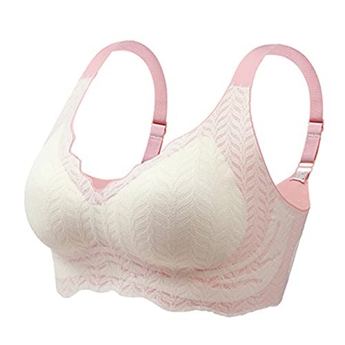 Necalisi BH Damen ohne bügel Rosa Sport BH Damen Yoga Sports Top Mittlere Halt Fuer Fitness Lauf Yoga Push up Bra 110C von Necalisi