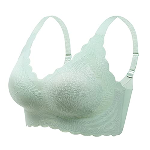 Necalisi BH Dirndl Push up grün Damen BH Ohne Bügel Spitzen BH Triangel Bralette Padded Unterwäsch Bustier Crop Dessous Bralette Top super Push up BH 115B von Necalisi