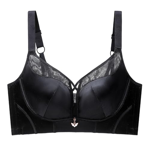 Necalisi BH Push up Schwarz BH Damen ohne Bügell Supergrösse Büstenhalter Alltag Push Up BH BH Grosse grössen 120D von Necalisi