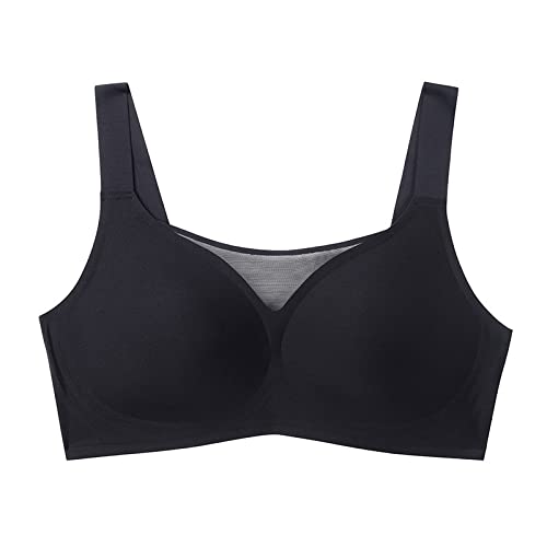 Necalisi BH Sport BH starker Halt Schwarz Sport BH Damen Gepolstert Bustier Damen BH ohne Buegel Push up BH Sport Bra Top für Yoga Fitness BH Push up extrem 70F von Necalisi