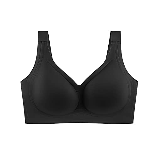 Necalisi BH Sport BH starker Halt Schwarz Sports Bra Damen Set Bustier Gepolstert BH mit Dünnen Trägern Bequem Ohne Bügel Push up BH 85D von Necalisi