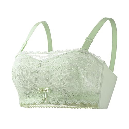 Necalisi BH ohne träger Grün Nahtloser Bandeau-BH Trägerlos atmungsaktiv Dehnbar Ungepolsterte Unterwäsche Büstenhalter für Damen Pushup BH Damen 100A von Necalisi