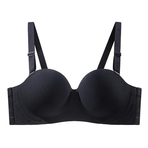 Necalisi BH ohne träger Schwarz Damen Trägerloser Ohne Bügel Nahtlos Bandeau BHS Push Up RüCkenfrei Unterwäsche Damen BH 110C von Necalisi