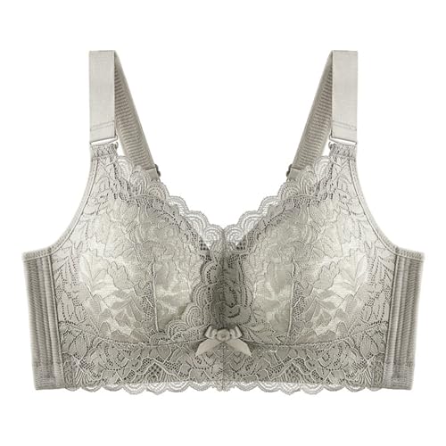 Necalisi BH rückenfrei Grün Damen Komfort BH Ohne Bügel Push Up Gepolstert Spitzen Bra Weich Stretch Bustier Damen-BHS 80D von Necalisi